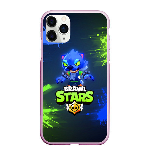 Чехол iPhone 11 Pro матовый Brawl Stars Werewolf Leon / 3D-Розовый – фото 1