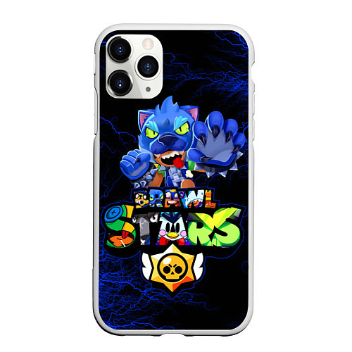 Чехол iPhone 11 Pro матовый BRAWL STARS LEON / 3D-Белый – фото 1