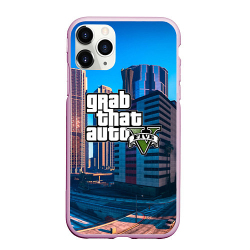 Чехол iPhone 11 Pro матовый GTA 5 / 3D-Розовый – фото 1