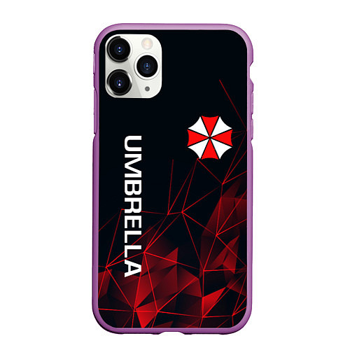 Чехол iPhone 11 Pro матовый UMBRELLA CORP / 3D-Фиолетовый – фото 1