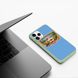 Чехол iPhone 11 Pro матовый Звезда Дачника, цвет: 3D-салатовый — фото 2