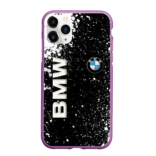 Чехол iPhone 11 Pro матовый BMW / 3D-Фиолетовый – фото 1