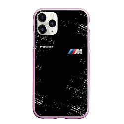 Чехол iPhone 11 Pro матовый BMW, цвет: 3D-розовый