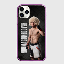Чехол iPhone 11 Pro матовый Хабиб Нурмагомедов, цвет: 3D-фиолетовый
