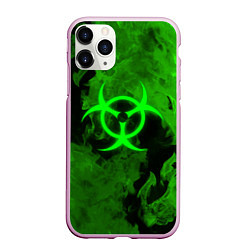 Чехол iPhone 11 Pro матовый BIOHAZARD, цвет: 3D-розовый