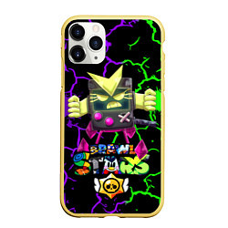 Чехол iPhone 11 Pro матовый BRAWL STARS VIRUS 8-BIT, цвет: 3D-желтый