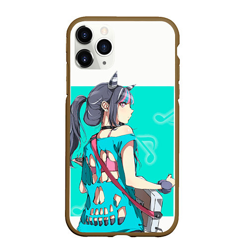 Чехол iPhone 11 Pro матовый Ibuki Mioda / 3D-Коричневый – фото 1