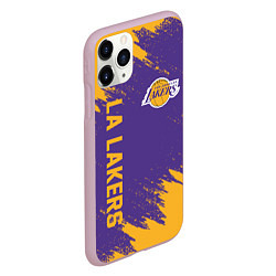 Чехол iPhone 11 Pro матовый LA LAKERS, цвет: 3D-розовый — фото 2