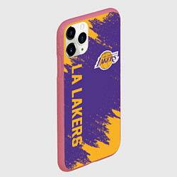 Чехол iPhone 11 Pro матовый LA LAKERS, цвет: 3D-малиновый — фото 2