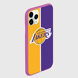 Чехол iPhone 11 Pro матовый LA LAKERS, цвет: 3D-фиолетовый — фото 2