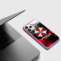 Чехол iPhone 11 Pro матовый UMBRELLA CORP, цвет: 3D-фиолетовый — фото 2