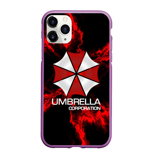 Чехол iPhone 11 Pro матовый UMBRELLA CORP / 3D-Фиолетовый – фото 1