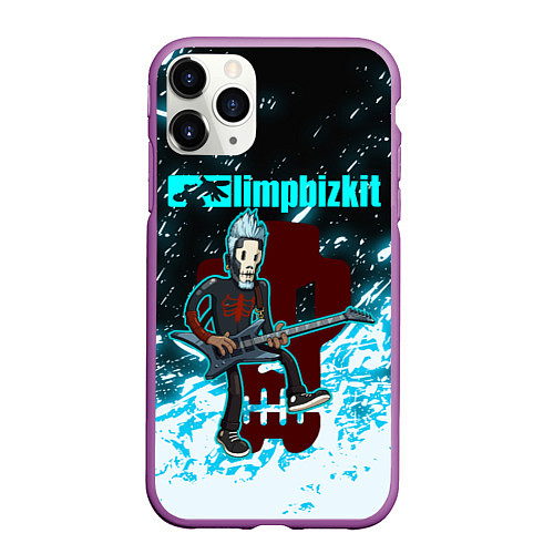 Чехол iPhone 11 Pro матовый LIMP BIZKIT / 3D-Фиолетовый – фото 1