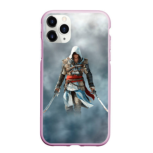 Чехол iPhone 11 Pro матовый ASSASSIN'S CREED / 3D-Розовый – фото 1