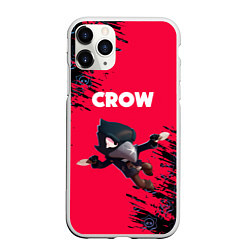 Чехол iPhone 11 Pro матовый BRAWL STARS CROW, цвет: 3D-белый