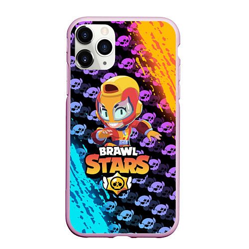 Чехол iPhone 11 Pro матовый BRAWL STARS MAX / 3D-Розовый – фото 1