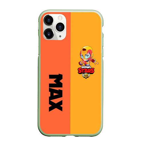 Чехол iPhone 11 Pro матовый BRAWL STARS MAX / 3D-Салатовый – фото 1