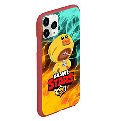 Чехол iPhone 11 Pro матовый BRAWL STARS SALLY LEON, цвет: 3D-красный — фото 2