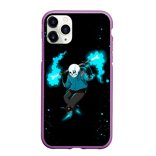 Чехол iPhone 11 Pro матовый Undertale / 3D-Фиолетовый – фото 1