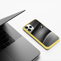 Чехол iPhone 11 Pro матовый BMW, цвет: 3D-желтый — фото 2