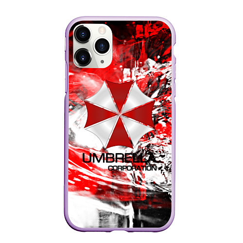 Чехол iPhone 11 Pro матовый UMBRELLA CORP / 3D-Сиреневый – фото 1