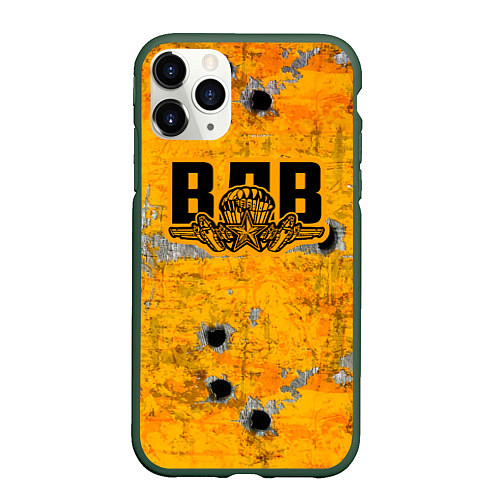 Чехол iPhone 11 Pro матовый ВДВ / 3D-Темно-зеленый – фото 1