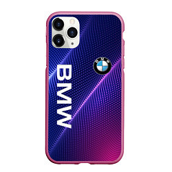 Чехол iPhone 11 Pro матовый BMW, цвет: 3D-малиновый