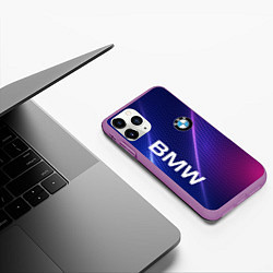 Чехол iPhone 11 Pro матовый BMW, цвет: 3D-фиолетовый — фото 2