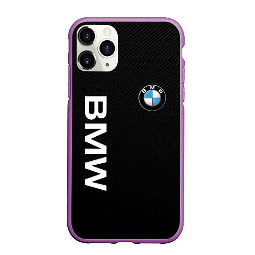 Чехол iPhone 11 Pro матовый BMW / 3D-Фиолетовый – фото 1