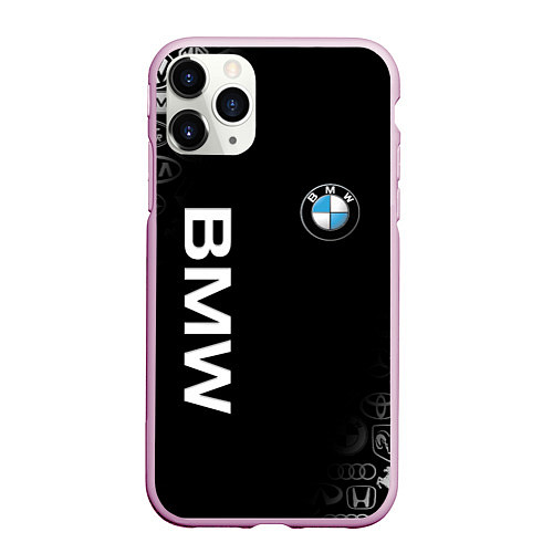 Чехол iPhone 11 Pro матовый BMW / 3D-Розовый – фото 1