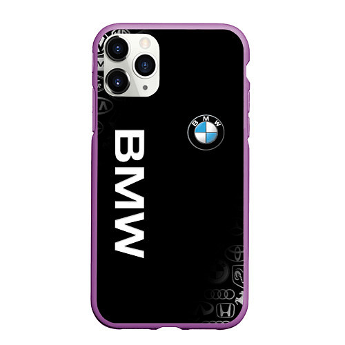 Чехол iPhone 11 Pro матовый BMW / 3D-Фиолетовый – фото 1