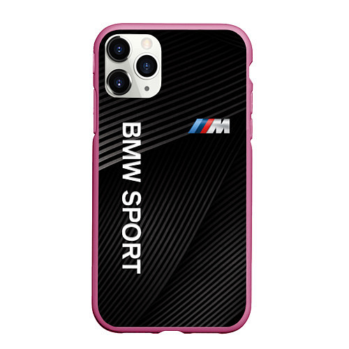 Чехол iPhone 11 Pro матовый BMW / 3D-Малиновый – фото 1