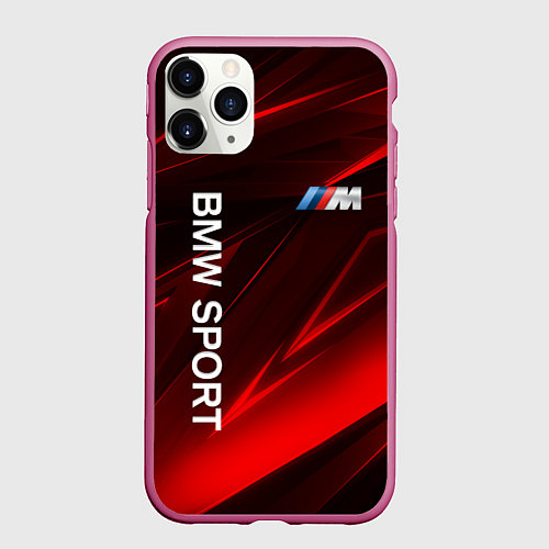 Чехол iPhone 11 Pro матовый BMW БМВ Z / 3D-Малиновый – фото 1