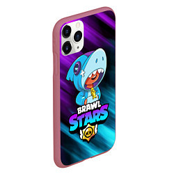 Чехол iPhone 11 Pro матовый BRAWL STARS LEON SHARK, цвет: 3D-малиновый — фото 2