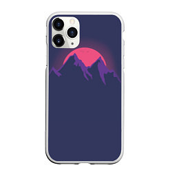 Чехол iPhone 11 Pro матовый Mountain sunset