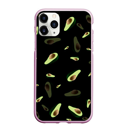 Чехол iPhone 11 Pro матовый Авокадо / 3D-Розовый – фото 1