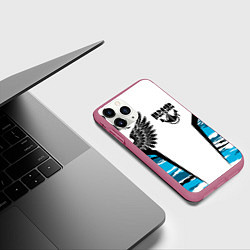 Чехол iPhone 11 Pro матовый ВМФ России камуфляж, цвет: 3D-малиновый — фото 2