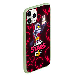 Чехол iPhone 11 Pro матовый Brawl Stars Red Wizard Barley, цвет: 3D-салатовый — фото 2