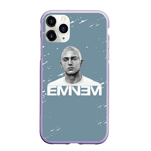 Чехол iPhone 11 Pro матовый EMINEM / 3D-Светло-сиреневый – фото 1