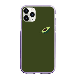 Чехол iPhone 11 Pro матовый Авокадо, цвет: 3D-светло-сиреневый