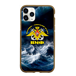 Чехол iPhone 11 Pro матовый Военно-морской флот, цвет: 3D-коричневый