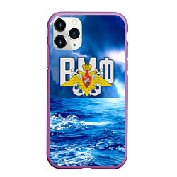 Чехол iPhone 11 Pro матовый ВМФ, цвет: 3D-фиолетовый