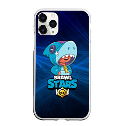 Чехол iPhone 11 Pro матовый Brawl stars leon shark