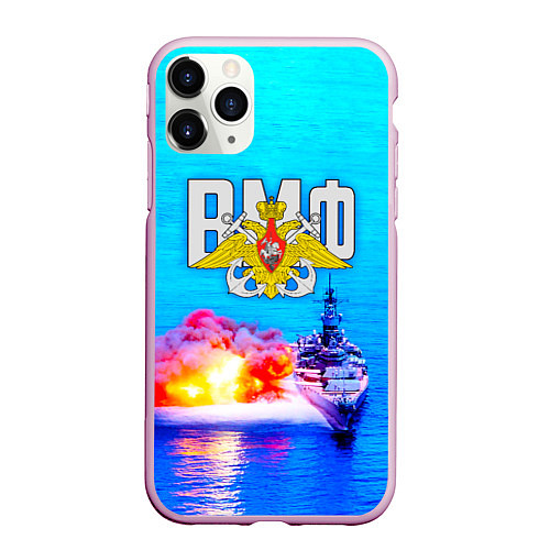Чехол iPhone 11 Pro матовый ВМФ / 3D-Розовый – фото 1