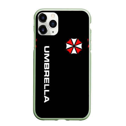 Чехол iPhone 11 Pro матовый UMBRELLA CORPORATION / 3D-Салатовый – фото 1