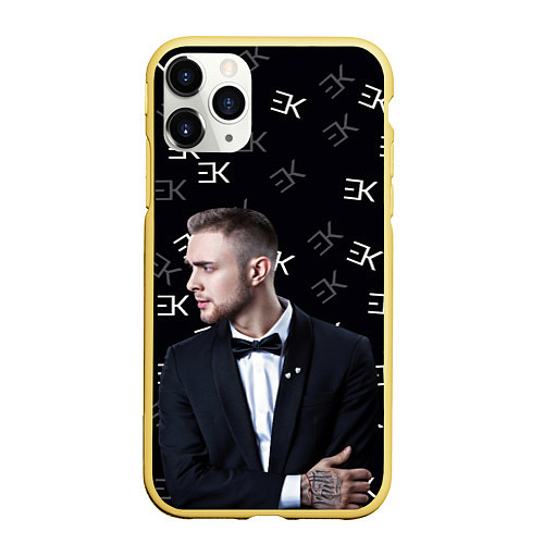 Чехол iPhone 11 Pro матовый Егор Крид / 3D-Желтый – фото 1