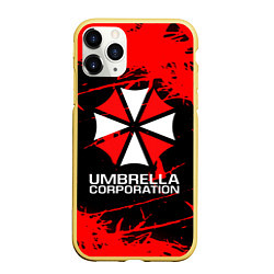 Чехол iPhone 11 Pro матовый UMBRELLA CORPORATION, цвет: 3D-желтый