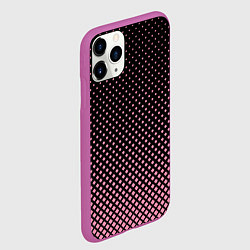 Чехол iPhone 11 Pro матовый Ромбы, цвет: 3D-фиолетовый — фото 2