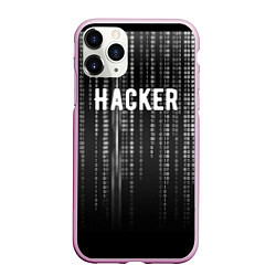 Чехол iPhone 11 Pro матовый Hacker, цвет: 3D-розовый