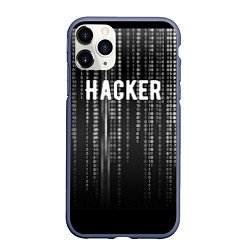 Чехол iPhone 11 Pro матовый Hacker, цвет: 3D-серый